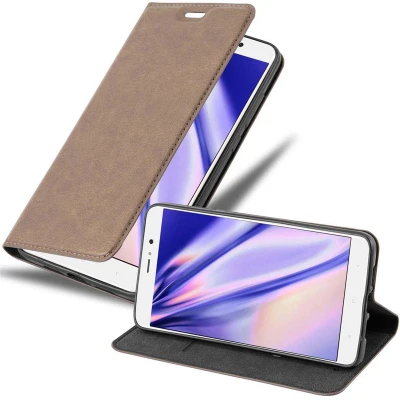 Afbeelding van Cadorabo Hoesje geschikt voor Xiaomi Mi 5s PLUS in KOFFIE BRUIN Beschermhoes met magnetische sluiting, standfunctie en kaartvakje Book Case Cover Etui