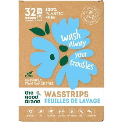Afbeelding van Wasstrips The Good Brand 32 wasjes ongeparfumeerd