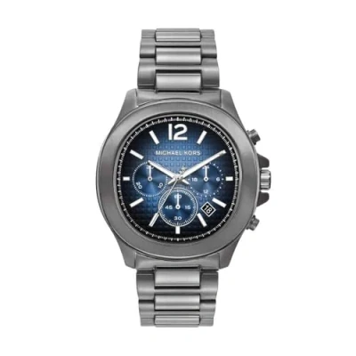 Afbeelding van Michael Kors Sage herenhorloge, 44 mm chronograaf kwartsuurwerk met roestvrijstalen armband, Donkergrijs