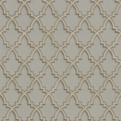 Afbeelding van Dutch Wallcoverings Wallstitch Moroccan trellis dk grey