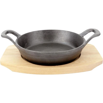 Afbeelding van Cookinglife Serveerpan met plankje Cosy Gietijzer ø 15 cm