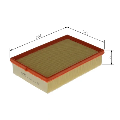 Afbeelding van BOSCH F 026 400 693 Luchtfilter 56 178 268 Filter insert VOLVO: XC40