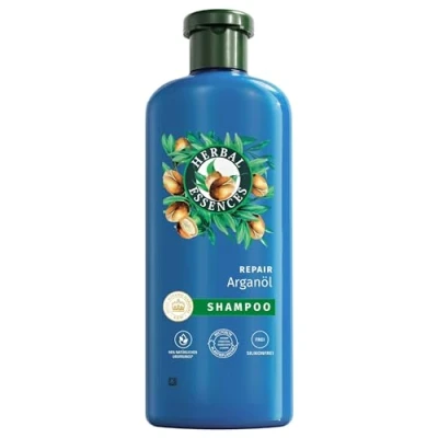 Afbeelding van Herbal Essences Repair Shampoo met arganolie, 350 ml, van beschadigd haar tot soepeler en glanzend haar, intensieve verzorging, ingrediënten natuurlijke oorsprong, veganistisch, siliconenvrij
