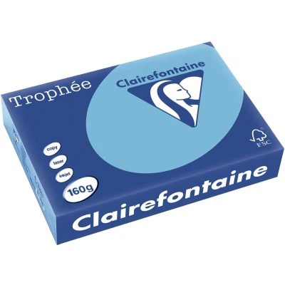 Afbeelding van Clairefontaine Trophée Pastel, Gekleurd Papier, A4, 160 G, 250 Vel, Lavendelblauw Papier