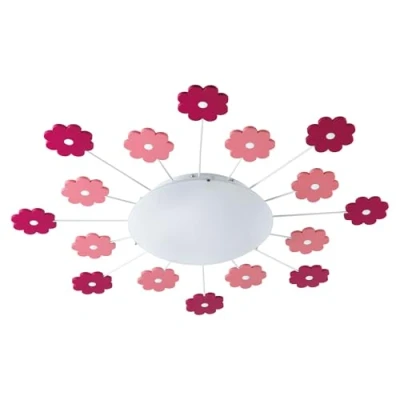Image de Plafonnier pour enfant VIKI 1 ampoule rose