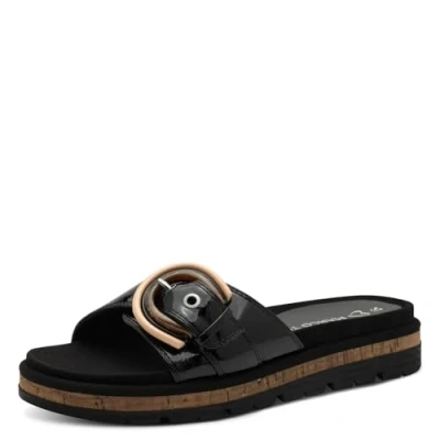 Afbeelding van MARCO TOZZI MT Soft Lining Dames Pantoffels BLACK PATENT MAAT 39