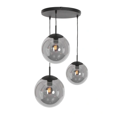 Afbeelding van Steinhauer hanglamp Bollique led zwart metaal 40 cm E27 fitting 3123ZW