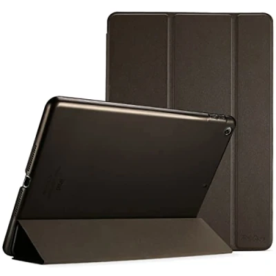 Afbeelding van ProCase Hoes voor iPad 9,7 inch Case, 6e 2018 / 5e 2017 Shockproof Hoesje Beschermhoes Smart Folio Cover Case met Translucent Back Bruin