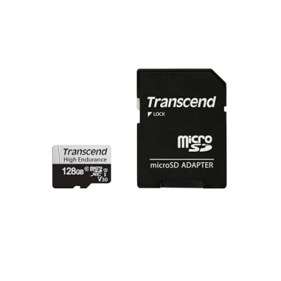 Afbeelding van Transcend High Endurance 350V microSDXC kaart 128 GB Class 10, UHS I Incl. SD adapter