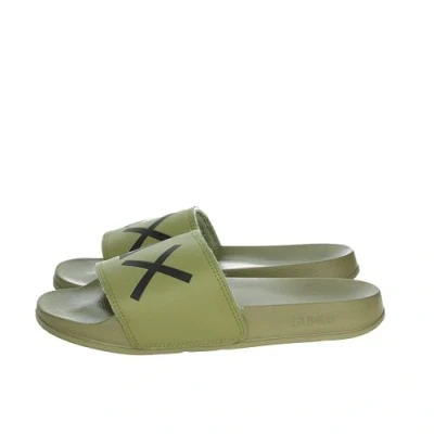 Afbeelding van Sun68 LOGO Badslippers, Heren, Maat: 44, Verde militare Natuurrubber
