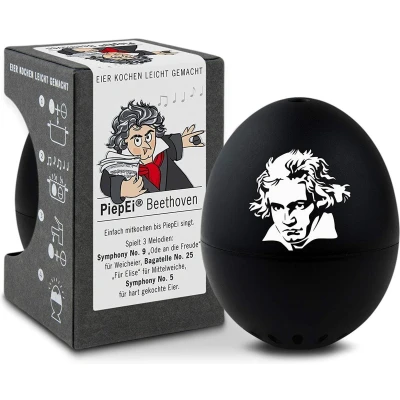 Afbeelding van Brainstream Piep Ei eierwekker Beethoven Zwart / 5,5 x 6,5 cm Kunststof