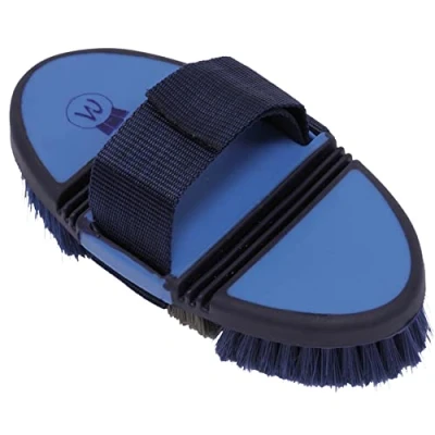 Afbeelding van Waldhausen Borstel Zacht Flexibel Paardenverzorging 18 cm Blauw