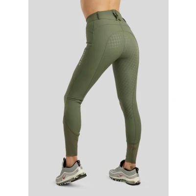 Image de Montar Pantalon d&#039;Équitation MoAvina Highwaist Caviar Crystal Full Grip Pine Green