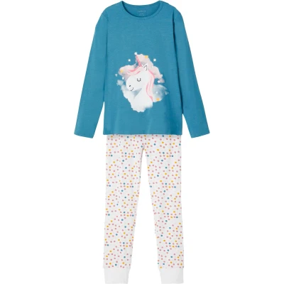 Afbeelding van Name it Real Unicorn NOOS SET Pyjama voor kinderen, Maat: 86/92, teal