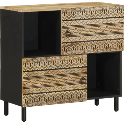 Afbeelding van vidaXL Dressoir 80x33,5x75 cm massief ruw mangohout