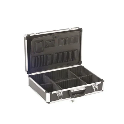 Afbeelding van Aluminium gereedschapskoffer 455 x 330 152 zwart Velleman
