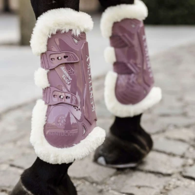 Afbeelding van Kentucky Peesbeschermers Bamboo Elastic Vegan Sheepskin Oud Roze XS