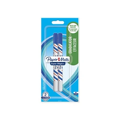 Image de Paper Mate Magic+ effaceur pointe fine bleu lot de 4