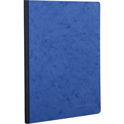 Afbeelding van Clairefontaine 795404C Notitieboek, A5, linnen, wit, 96 vellen, Blauw