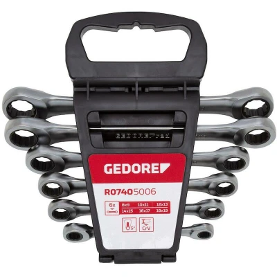 Image de GEDORE RED R07405006 Clé à cliquet double combinaison 8 19 mm 6 pièces 3300898