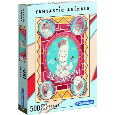 Afbeelding van Clementoni Fantastic Animals puzzel LLamaste 500 stukjes, volwassenen