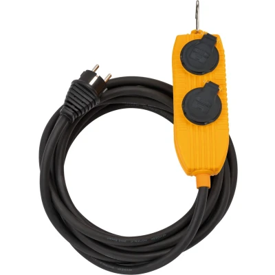 Afbeelding van Brennenstuhl Bouwplaatsen kabel IP54 met contactdozenblok 5m zwart