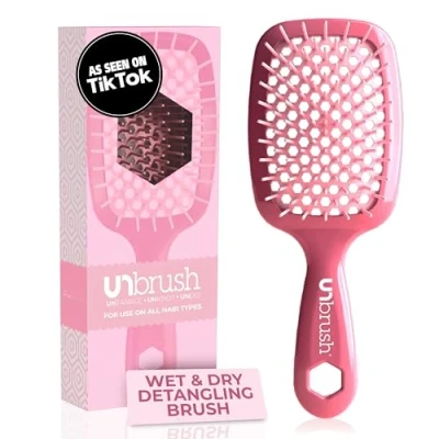 Afbeelding van FHI HEAT UNbrush Wet &amp; Dry Ontwarrende haarborstel, donkerroze