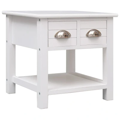 Afbeelding van Bijzettafel 40x40x40 cm paulowniahout wit