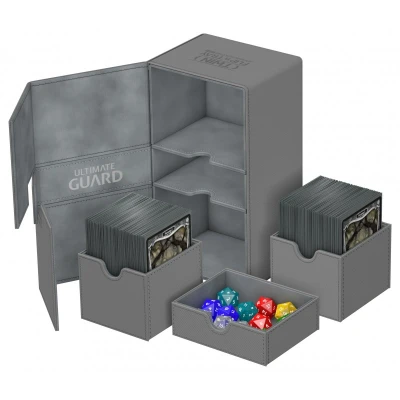 Afbeelding van Ultimate Guard Twin Flip&#039;n&#039;Tray Deck Case 200+ XenoSkin Grey
