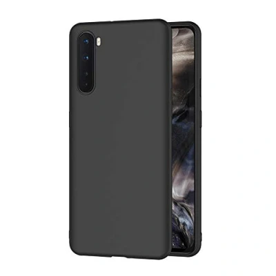 Afbeelding van AICEK OnePlus Nord, zwarte siliconen hoes voor Nord (6,44 inch)