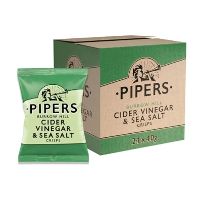 Afbeelding van Pipers Cider Vinegar &amp; Sea Salt Chips 24 mini zakjes