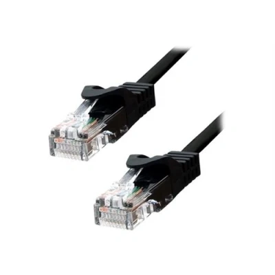 Image de ProXtend Cordon de raccordement RJ 45 (M) pour 1 m 5.4 mm UTP CAT 5e IEEE 802.3at moulé, sans crochet, bloqué noir