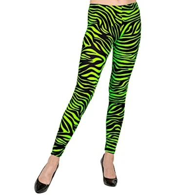 Afbeelding van Widmann Jaren 80 &amp; 90 Kostuum 80s Legging Kate Neon Groen Vrouw Large / XL Carnavalskleding Verkleedkleding