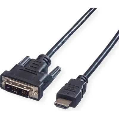 Afbeelding van VALUE monitorkabel DVI (18+1) / HDMI M/M, zwart, 10 m