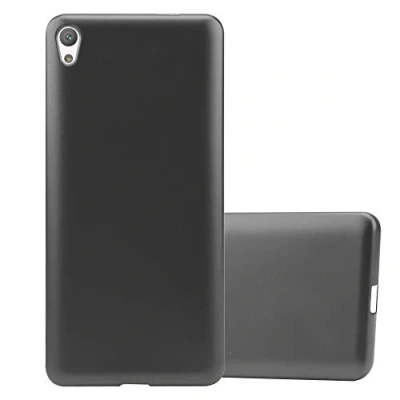 Afbeelding van Cadorabo Hoesje geschikt voor Sony Xperia E5 in METALLIC GRIJS Beschermhoes gemaakt van flexibel TPU silicone Case Cover