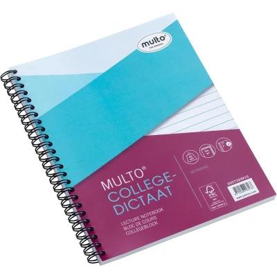 Afbeelding van Multo collegedictaat ft 16,5 x 21 cm, gelijnd, 17 gaats collegeblok