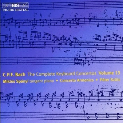 Afbeelding van Miklós Spányi, Concerto Armonico C.P.E. Bach: Keyboard Concertos Vol.13 (CD)