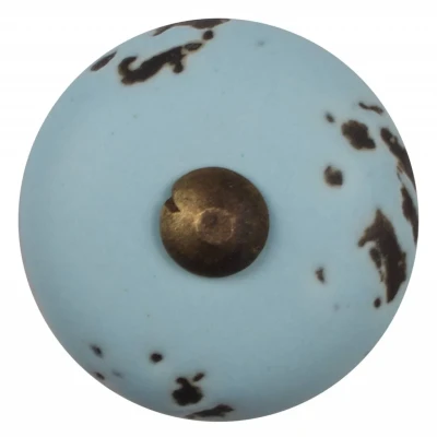 Afbeelding van Good in Style Meubelknop lichtblauw 31 mm brons
