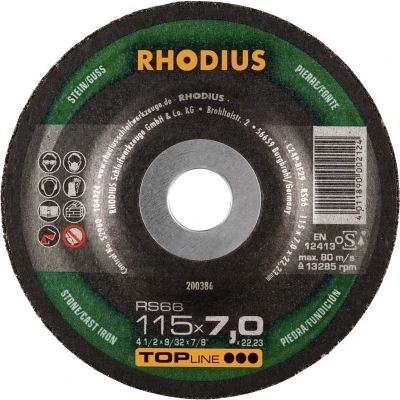 Afbeelding van Rhodius 200386 RS66 Afbraamschijf Steen, Gegoten 25 stuk(s)