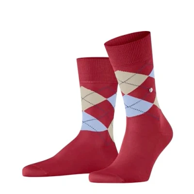 Image de Burlington Manchester M So coton fantaisie 1 paire, Chaussettes Homme, Rouge Burgundy 8047, 40 46