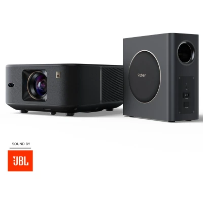 Afbeelding van Yaber K3 Pro Beamer 1600 ANSI Lumen Full HD 1080P Sound by JBL Dolby Audio Inclusief Subwoofer Automatische Focus &amp; Keystone Smart met Google TV Dual Band Wi Fi Bluetooth