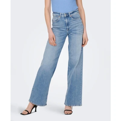 Afbeelding van ONLY Onlmadison Blush HW WIDE Flared Jeans, Dames, Maat: XSx32, Light blue denim