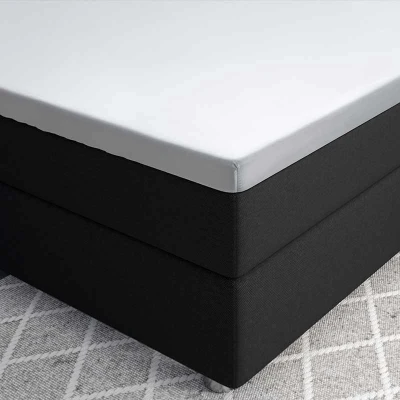 Afbeelding van Topper Hoeslaken Satijn 90x200 cm Keuze Uit Meerdere Kleuren Primaviera Deluxe Dekbed Discounter.nl