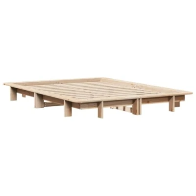 Afbeelding van Bedframe zonder matras massief grenenhout 135x190 cm