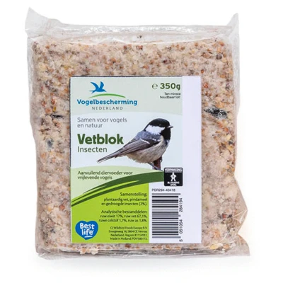 Afbeelding van Wildbird Vbn Vetblok Met Insecten Tuinvogelvoer 11.5x10x3 cm 350 g