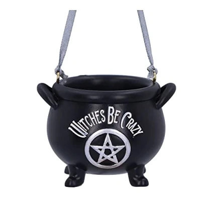 Afbeelding van Nemesis Now Witches Be Crazy Hanging Ornament 6.1cm Kerstbal Zwart