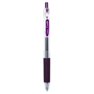 Afbeelding van Campus Candy Navulbare gelpen met 0,7 mm lijn, sneldrogende en waterbestendige (pen, auberginepaars, 1 stuk)