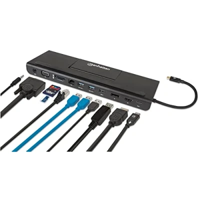 Afbeelding van Manhattan 153478 USB C laptopdockingstation Geschikt voor merk: Universeel Incl. laadfunctie