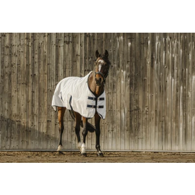 Image de EQUITHÈME Couverture d&#039;Été UV Resistant Blanc 145/190