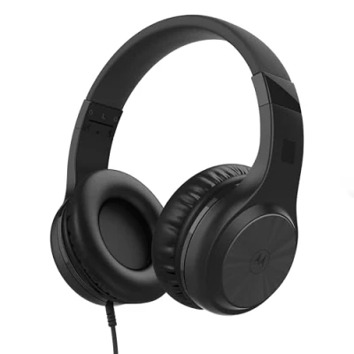 Afbeelding van Motorola Sound Koptelefoon met Draad MOTO XT 120 Over Ear Kabel van CM Opvouwbaar Ontwerp Passive Noise Isolation Zwart